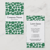 Middenband - bladeren - bos groen op wit visitekaartje (Voorkant / Achterkant)