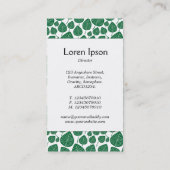 Middenband - bladeren - bos groen op wit visitekaartje (Achterkant)