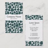 Middenband - bladeren - Dk Moss Green op White Visitekaartje (Voorkant / Achterkant)