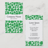 Middenband - bladeren - groen gras op wit visitekaartje (Voorkant / Achterkant)
