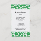 Middenband - bladeren - groen gras op wit visitekaartje (Achterkant)