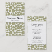 Middenband - bladeren - Khaki over wit Visitekaartje (Voorkant / Achterkant)