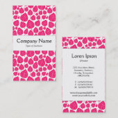 Middenband - bladeren - Neon Red op wit Visitekaartje (Voorkant / Achterkant)