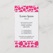 Middenband - bladeren - Neon Red op wit Visitekaartje (Achterkant)