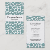 Middenband - bladeren - oceaangroen op wit visitekaartje (Voorkant / Achterkant)