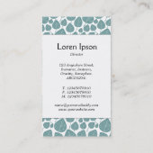 Middenband - bladeren - oceaangroen op wit visitekaartje (Achterkant)