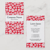 Middenband - bladeren - wit op de rode e6001c visitekaartje (Voorkant / Achterkant)