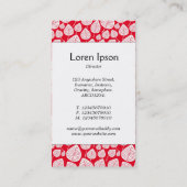 Middenband - bladeren - wit op de rode e6001c visitekaartje (Achterkant)