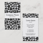 Middenband - bladeren - zwart op wit visitekaartje (Voorkant / Achterkant)