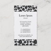 Middenband - bladeren - zwart op wit visitekaartje (Achterkant)