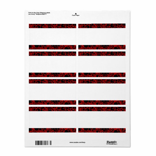 Middenband - Bubbelpatroon Etiket (Full Sheet)