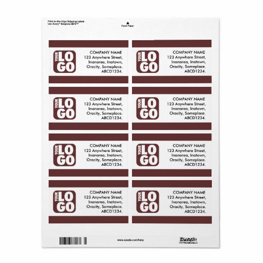 Middenband - Chocolade Etiket (Full Sheet)