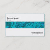 Middenband - Circuitry - Zwart op Aqua Blue 00b2c Visitekaartje (Achterkant)