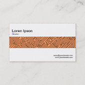 Middenband - Circuitry - Zwart op Oranje f79256 Visitekaartje (Achterkant)