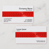 Middenband - Concentrische ringen - Rood Visitekaartje (Voorkant / Achterkant)