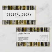 Middenband - digitaal decennium - ambergeel visitekaartje (Voorkant / Achterkant)