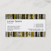 Middenband - digitaal decennium - ambergeel visitekaartje (Achterkant)