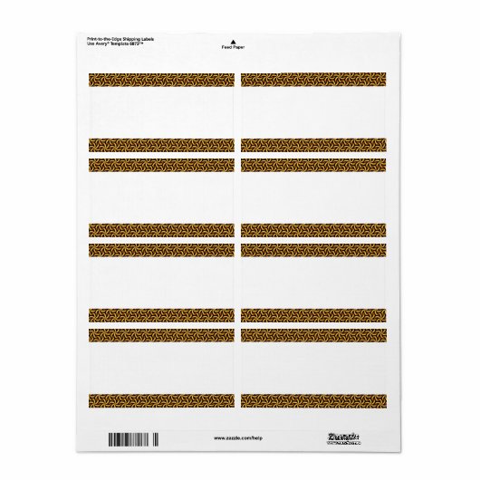 Middenband - Draaiende bloemen Etiket (Full Sheet)