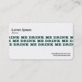 Middenband - Drink me Visitekaartje (Achterkant)