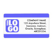 Middenband - elektrisch blauw etiket (Voorkant)