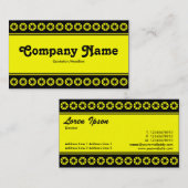 Middenband (gele Sun Border) V2 - zwart Visitekaartje (Voorkant / Achterkant)