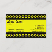 Middenband (gele Sun Border) V2 - zwart Visitekaartje (Achterkant)