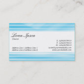 Middenband (gesneden) - gegolfd blauw visitekaartje (Achterkant)