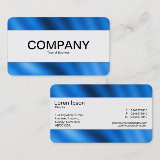 Middenband (gesneden) - Indigoverloop Visitekaartje (Voorkant / Achterkant)