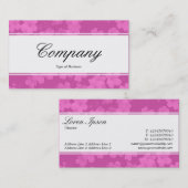 Middenband (gesneden) - script - Flowers Pink Visitekaartje (Voorkant / Achterkant)
