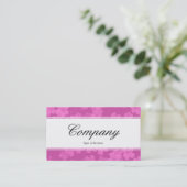 Middenband (gesneden) - script - Flowers Pink Visitekaartje (Staand voorkant)