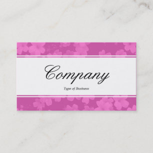 Middenband (gesneden) - script - Flowers Pink Visitekaartje