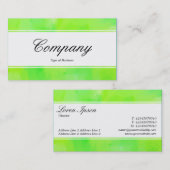 Middenband (gesneden) - script - Gekleurd groen II Visitekaartje (Voorkant / Achterkant)