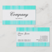 Middenband (gesneden) - Script - Turquoise Geplakt Visitekaartje (Voorkant / Achterkant)