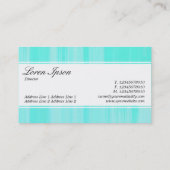 Middenband (gesneden) - Script - Turquoise Geplakt Visitekaartje (Achterkant)