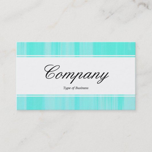 Middenband (gesneden) - Script - Turquoise Geplakt Visitekaartje (Voorkant)