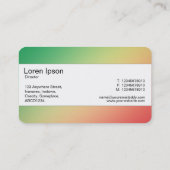 Middenband (gesneden) - Verloopgradiënt Grn, Yellw Visitekaartje (Achterkant)