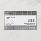 Middenband - Glazen wand 01 - Zwart-wit Visitekaartje (Achterkant)