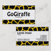 Middenband - GoGiraffe - Amber FFCC00 Visitekaartje (Voorkant / Achterkant)