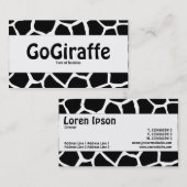Middenband - GoGiraffe - zwart en wit Visitekaartje (Voorkant / Achterkant)