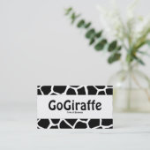 Middenband - GoGiraffe - zwart en wit Visitekaartje (Staand voorkant)