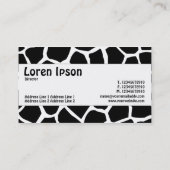 Middenband - GoGiraffe - zwart en wit Visitekaartje (Achterkant)