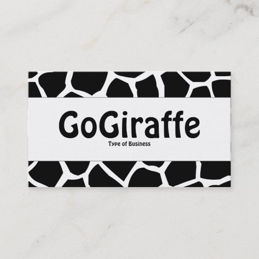 Middenband - GoGiraffe - zwart en wit Visitekaartje (Voorkant)