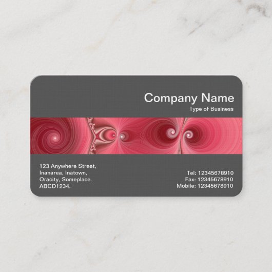 Middenband (grijs 70pc) - Fractal 03 Visitekaartje (Voorkant)