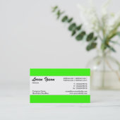 Middenband - groen (33FF00) Visitekaartje (Staand voorkant)