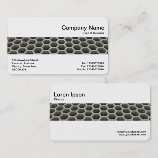 Middenband - Honeycomb in perspectief (Warm) Visitekaartje (Voorkant / Achterkant)
