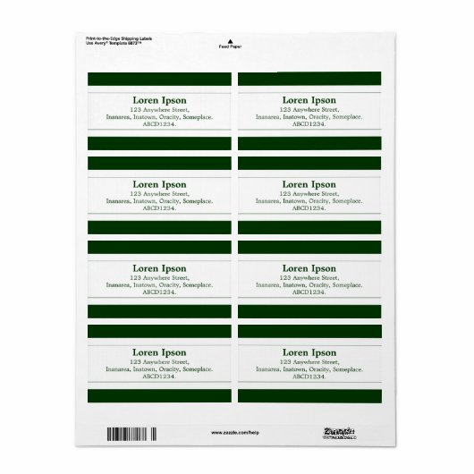 Middenband II - Donkergroen Etiket (Full Sheet)