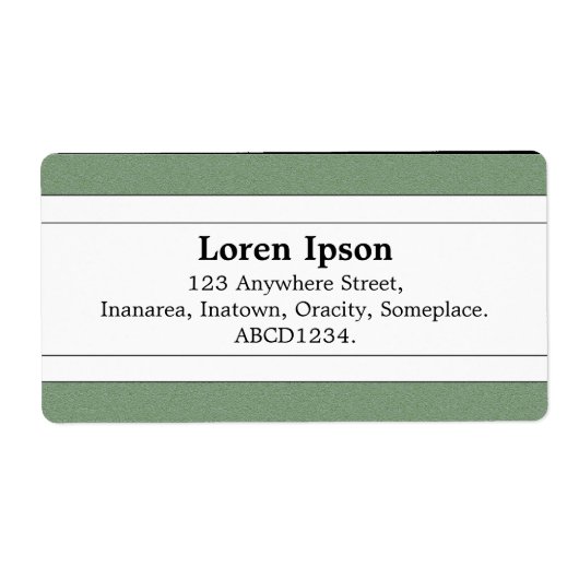 Middenband II - Groen zand Etiket (Voorkant)