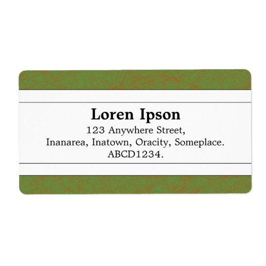 Middenband II - groene textuur Etiket (Voorkant)