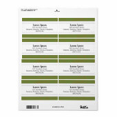 Middenband II - groene textuur Etiket (Full Sheet)