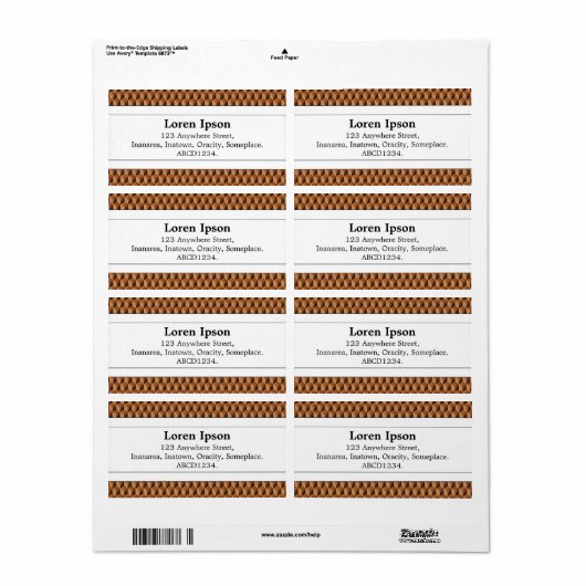 Middenband II - Houden Block Pattern Etiket (Full Sheet)
